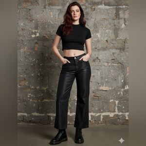 Zara Shine Black Trousers